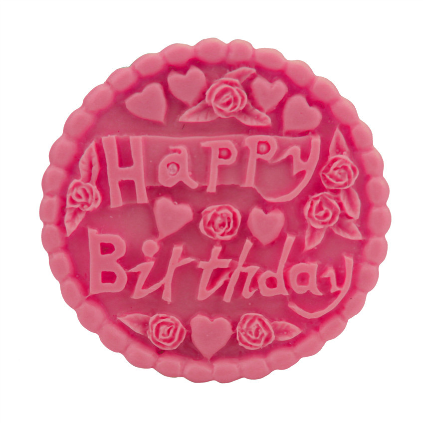 Заводская цена Happy Birthday Happy Birthday С Днем Рождения Английский торт Форма DIY Силиконовый инструмент для поворота сахара H1723