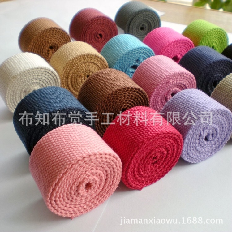 2.5cm wide spot wholesale thick plain solid color canvas bags polyester cotton cotton backpack with webbing