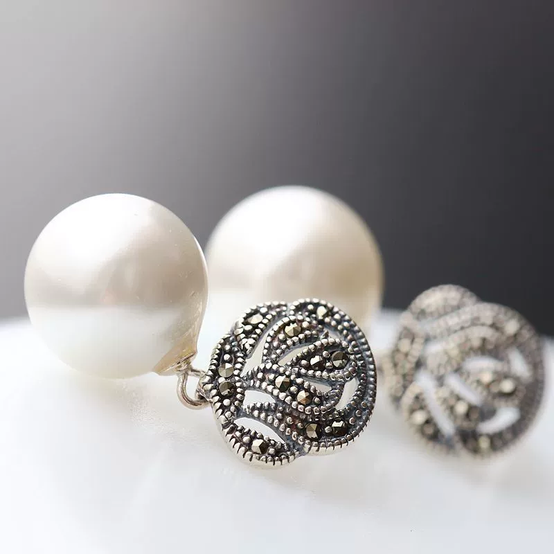 Hypoallergenic retro earrings, wholesale, silver 925 sample
