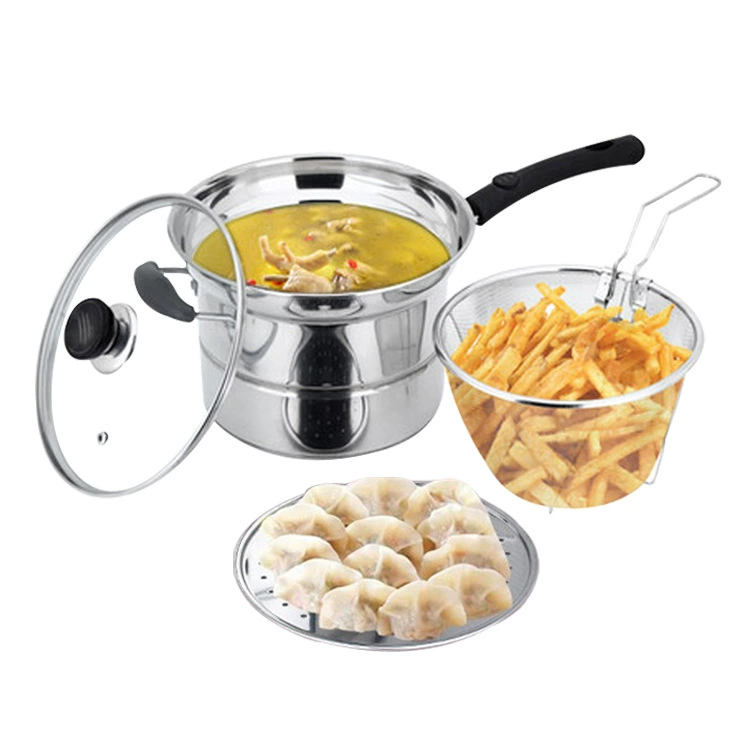 Оптовый завод Non-magnetic нержавеющая сталь многофункциональный суп cookер композитный днище лапша кастрюля половник домашняя жарочная кастрюля
