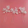 Spring hair accessory for bride, red beads, 2021 collection, flowered