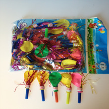 批发小号金丝哨子3号气球倒哨叫子吹龙儿童生日派对鸡毛叫50个/包