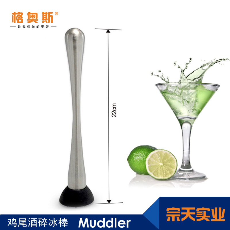 Manufactor goods in stock bar tool Stainless steel Bartending Popsicle Lemon rammer