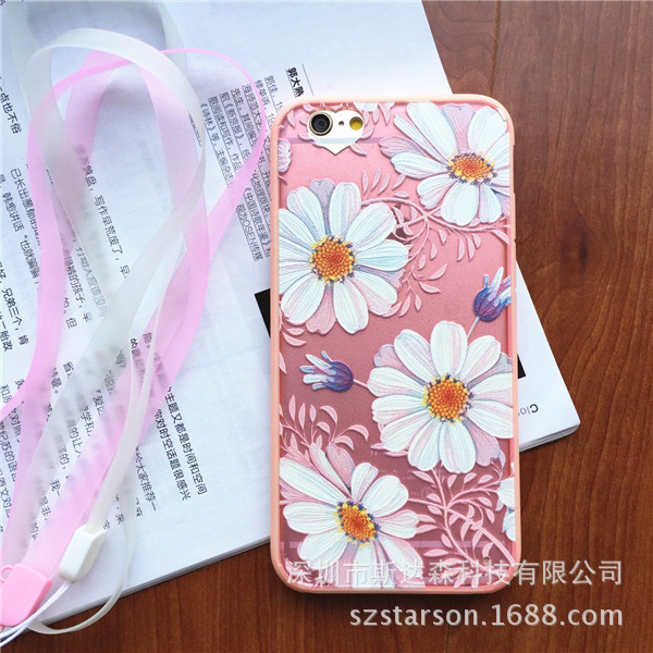 手机保护套-中国风花朵手机壳硅胶软壳iphone