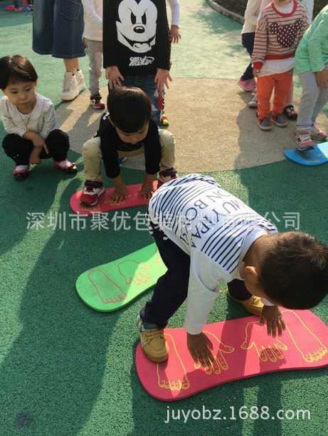 幼儿园感统训练儿童体育户外游戏运动玩具泡沫 EVA手脚印协力板