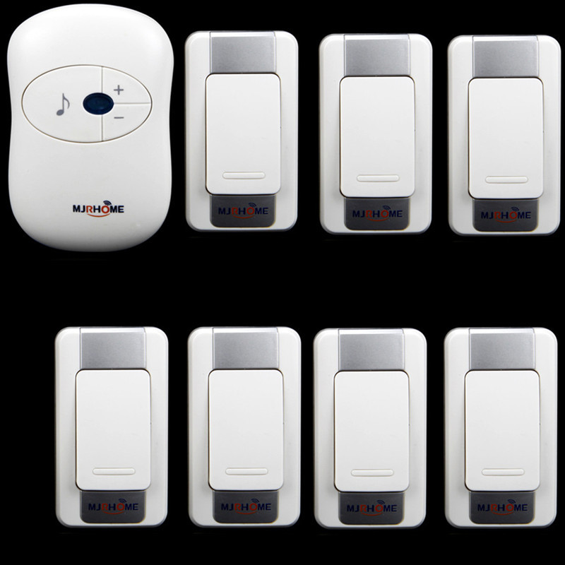 七拖一直流 无线门铃家用 直流遥控 用电池不用电 电子音乐远距离