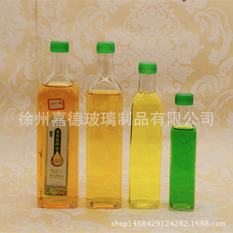 玻璃橄榄油瓶 透明山茶油瓶香油瓶厨房用食品瓶250ml500ml1000ml