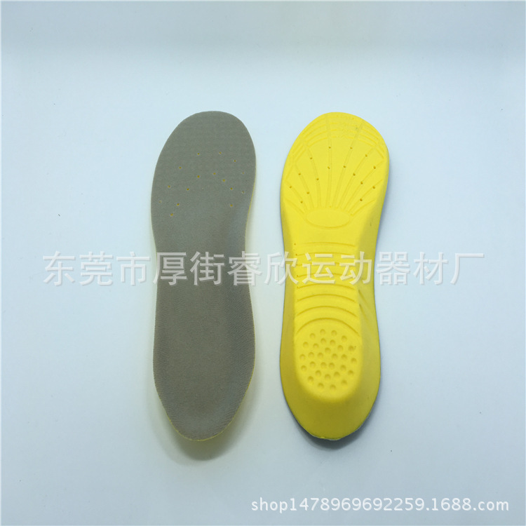 批发发泡PU疲劳吸汗鞋垫 透气会呼吸慢回弹天鹅绒鞋垫厂家