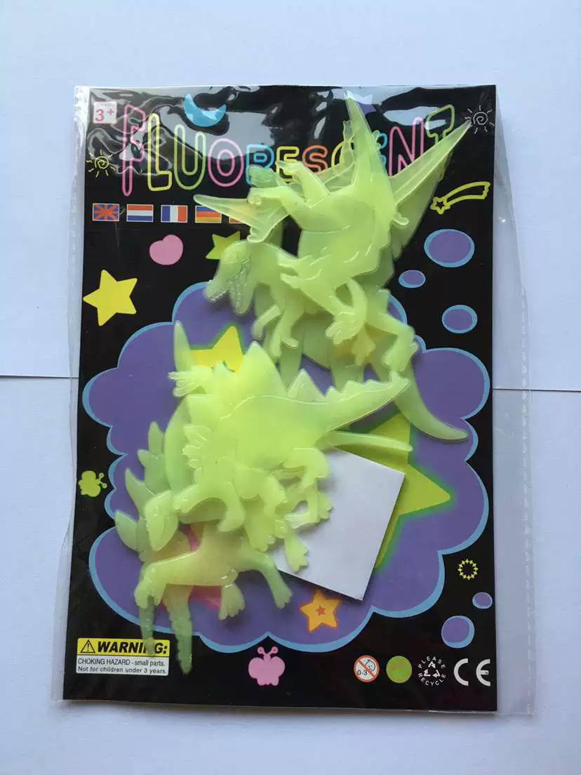 Светящиеся настенные наклейки Внешняя торговля креативные светящиеся Мультяшные динозавры декоративные настенные наклейки Европейская и американская детская спальня