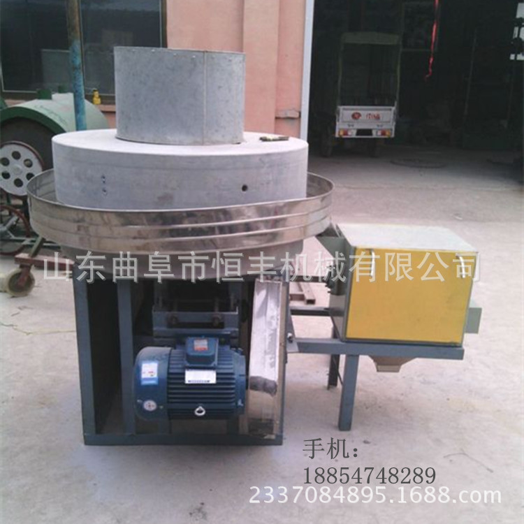 超市电动石磨芝麻酱机 流动花生酱油坊用石磨机