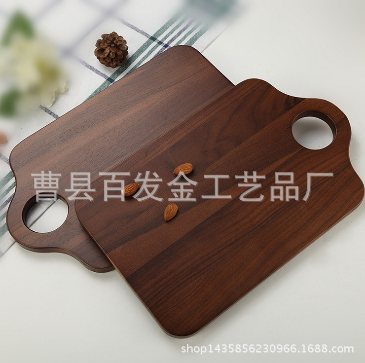 长方形榉木菜板 欧式木制菜墩案板 实木胡桃木菜板可定做|ru