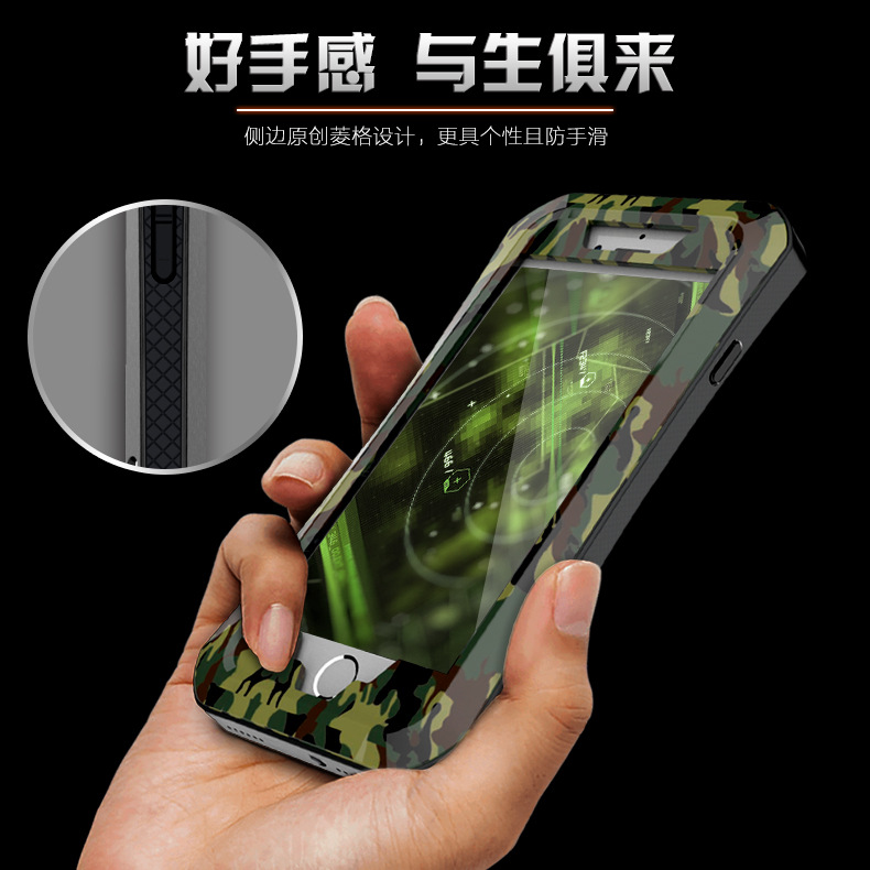 R-Just X-Men Superhero Slim Waist Stainless Steel Dirtproof Shockproof Heavy Duty Metal Case Cover for Apple iPhone 7 Plus