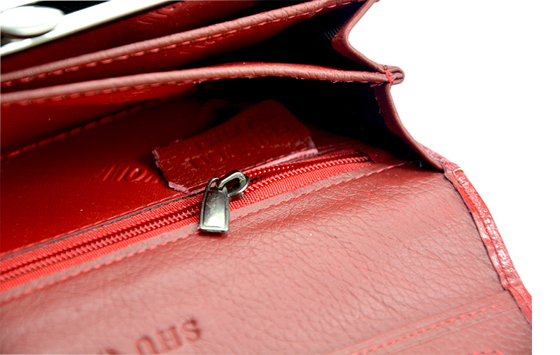 Crocodile print wallet Lady's purse long zipper print leather wallet bag large capacity hand bag a generation