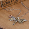 European and American popular steam punk dragonfly gear necklace Gear Steampunk almighty -selling