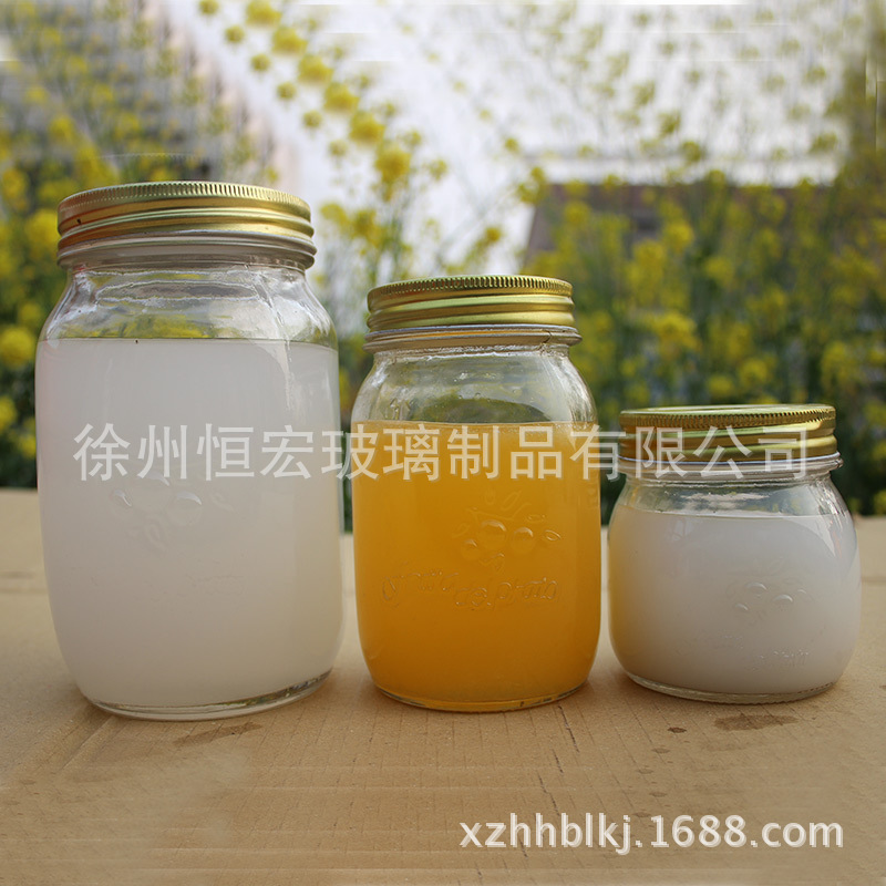 供厂家批发密封罐梅森罐酱菜玻璃瓶 蜂蜜瓶 罐头玻璃瓶150-1000ml