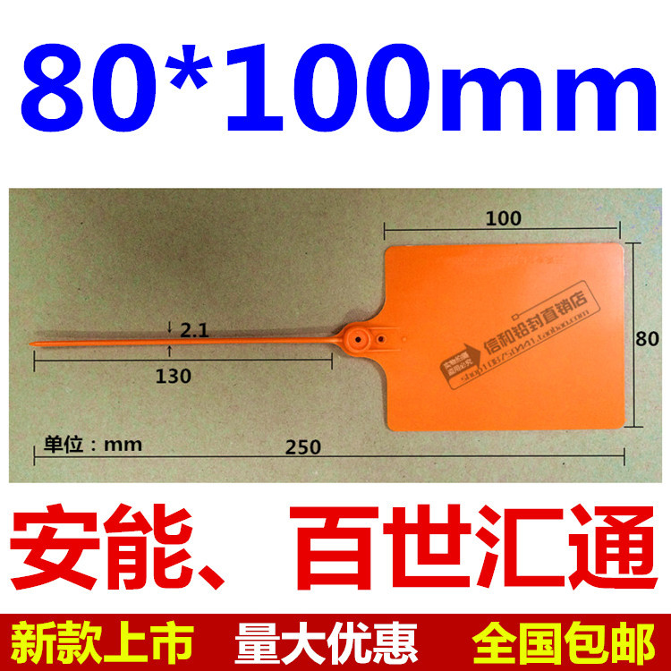 包邮大号标牌扎带塑料封条铅封德邦安能中铁物流快递吊牌挂签250D