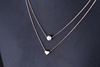 Fashionable necklace, chain for key bag  from pearl heart shaped, accessory, silver 925 sample, wholesale, Korean style