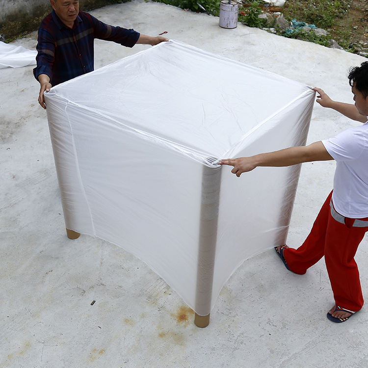 低压膜乳白色包装袋防磨防损坏塑料薄膜袋装货Pe四方立体可回收