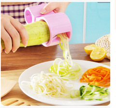 Creative Kitchen Vegetable Slicer Spiral Dual-Head Shredder Shredder with Knife Sharpener, One-Piece Dropshipping