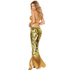 gold sequins Mermaid evening dress mermaid playing the uniform