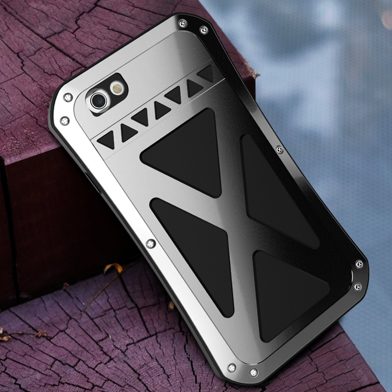 R-Just X-Men Superhero Slim Waist Stainless Steel Dirtproof Shockproof Heavy Duty Metal Case Cover for Apple iPhone 6S Plus