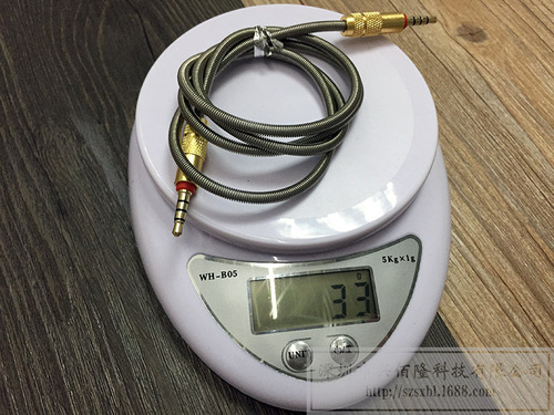 Spring male-to-male recording cable 3.5 car AUX car audio cable audio cable metal connecting cable 3.5mm