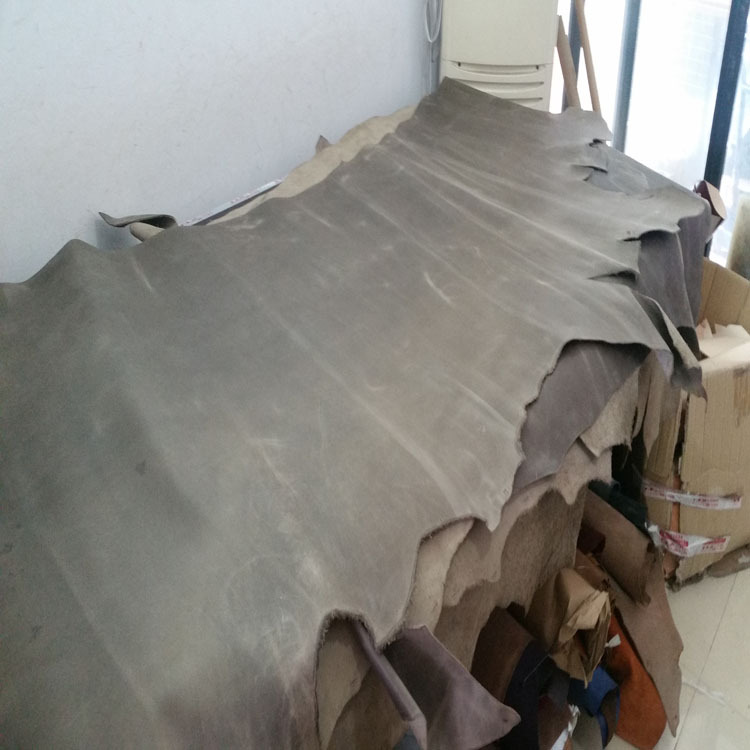 DIY 意大利 Y70卡其变色疯马皮 头层牛皮料 1.9mm 整张17.8元一尺