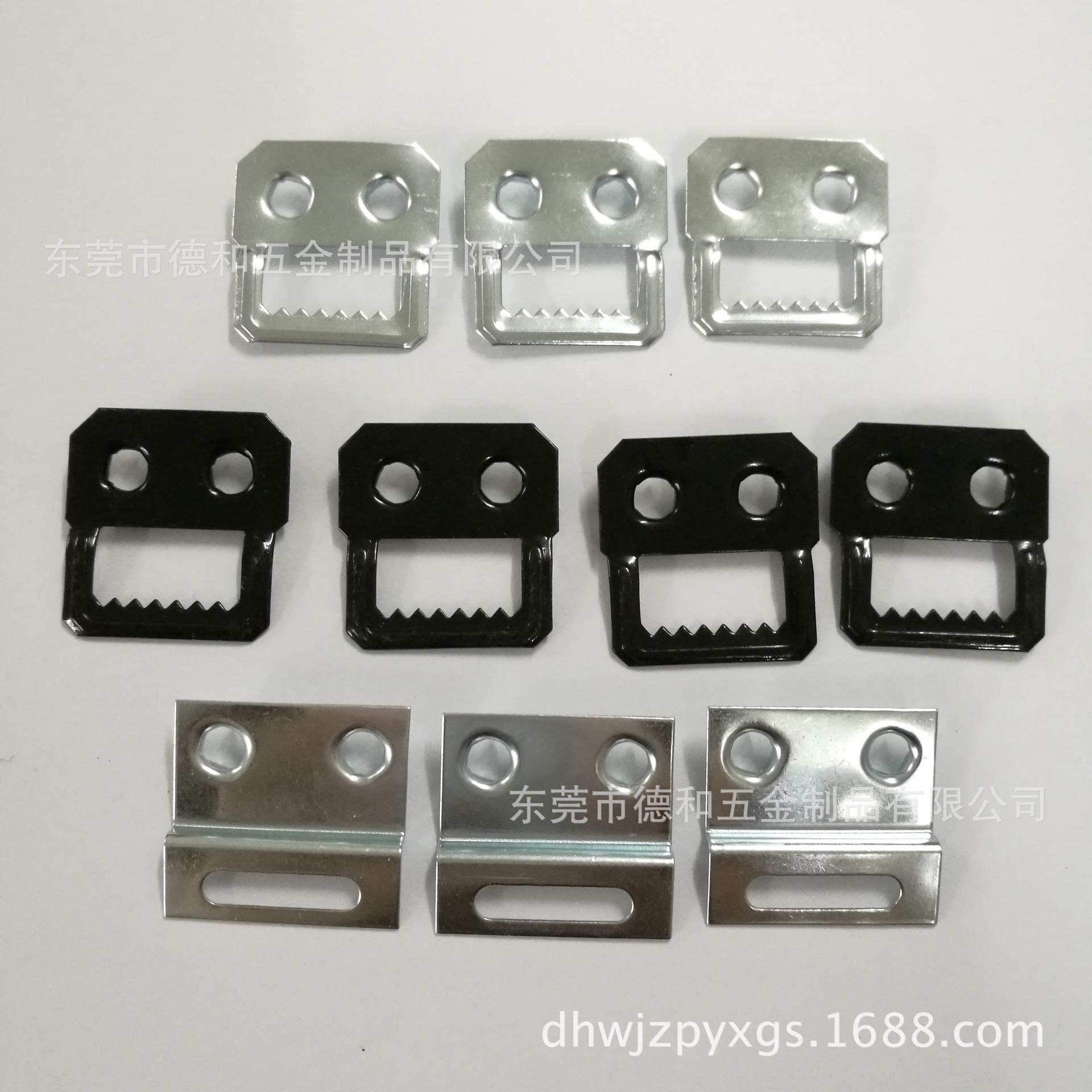 老虎扣相框相架五金配件-二孔锯齿挂件挂钩27*28三孔锯齿高防锈|ru