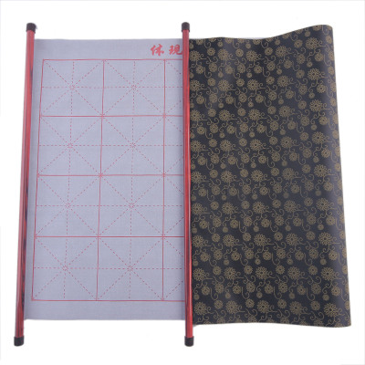 厂家直销 万次带轴水写布书法毛笔书法练习 仿宣纸中号带轴|ru