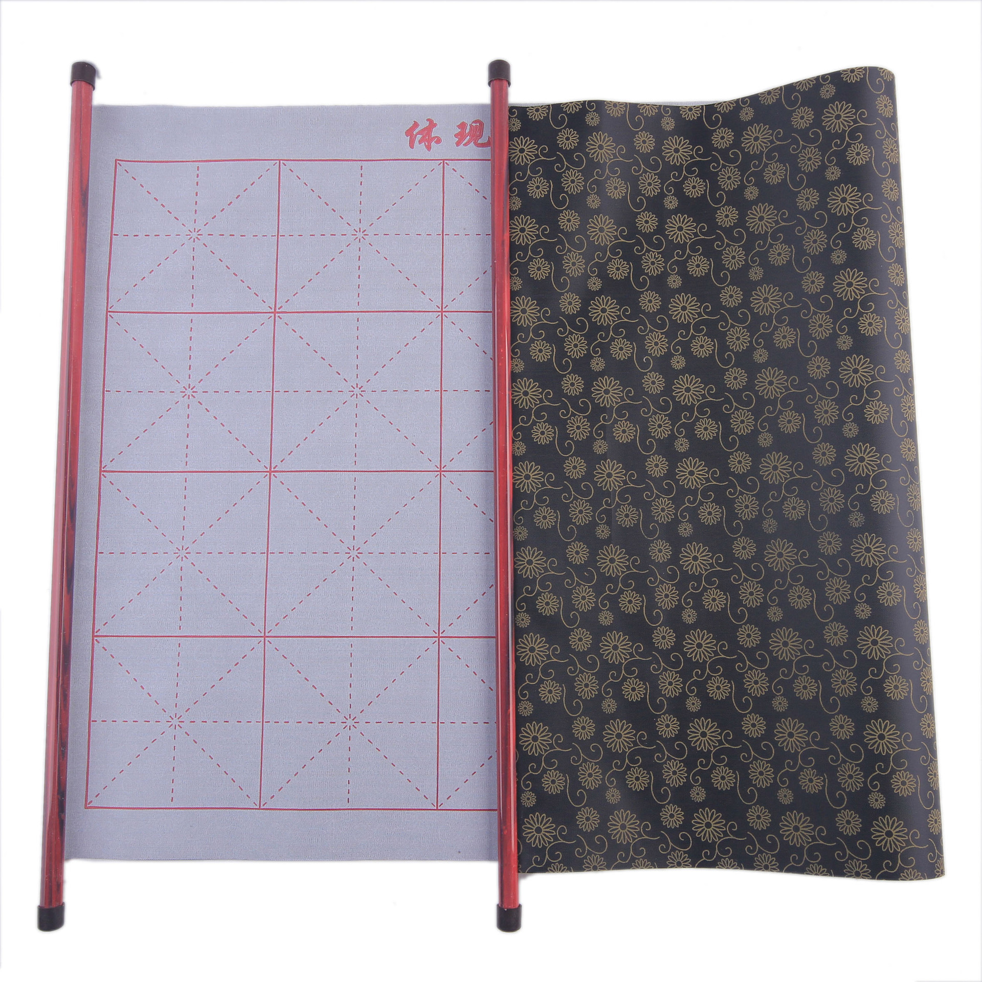 厂家直销 万次带轴水写布书法毛笔书法练习 仿宣纸中号带轴|ru