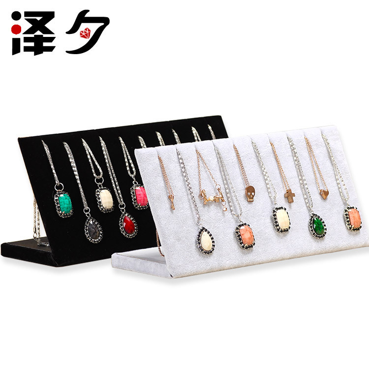 Zexi Suede Jewelry L-shaped Display Stand Earrings Display Stand Necklace Bracelet Display Props Zexi Suede Jewelry L-shaped Display Stand Earrings Display Stand Necklace Bracelet Display Props