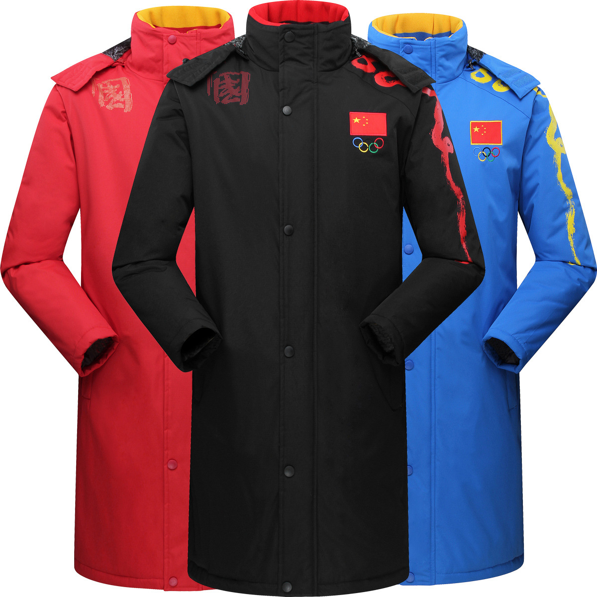 中國隊足球冬訓長款運動大衣加絨加厚棉服男女冬季中青年棉襖外套