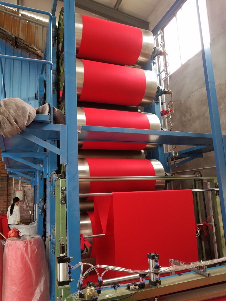 供应结婚用彩色毛毡、双喜无纺布、喜庆红针刺无纺布