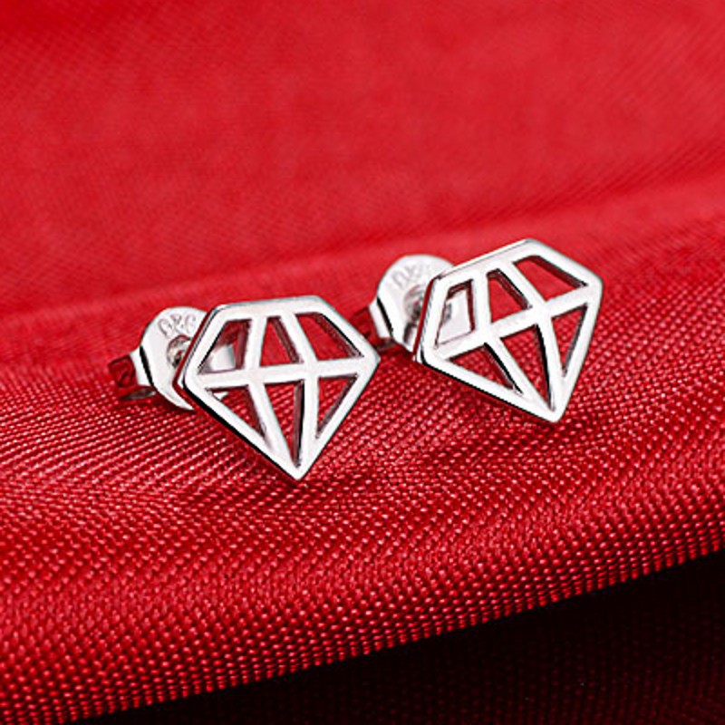 火热爆款潮流时尚钻石形耳线 明星同款夏天   耳饰厂家货源批发|ms