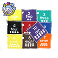 卡乐咪多色数字沙包彩色帆布可清洗幼儿园儿童运动游戏玩具W2308