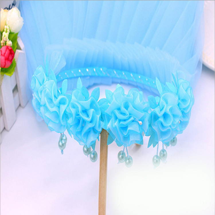 6 구슬 베일 블루