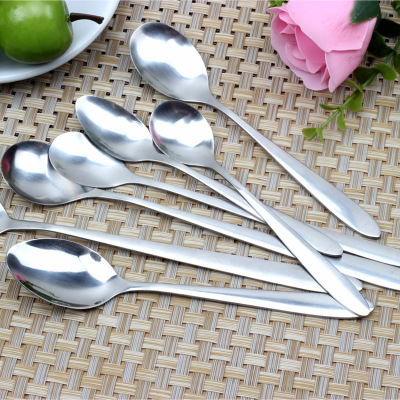 不鏽鋼餐具 咖啡勺 攪拌勺 長柄冰勺 日韓勺子 14cm 16cm可印LOGO