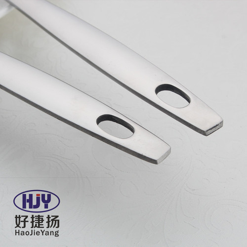 Non-magnetic stainless steel extended handle restaurant hotel hot pot soup shell soup drain cooking soup drain spoon laser logo