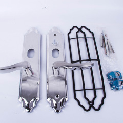 簡約防盜拉手靜音臥室門把手不鏽鋼加厚執手鎖 不分左右雙活批發