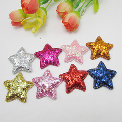 diy韓版兒童手工髮飾材料配件 金粉粗粉五角星蝴蝶結髮夾材料批發