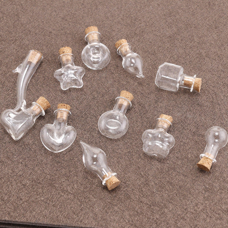 5g Weight Ornaments Jewelry Making Type 2.5-3CM Jewelry Making Size Drift bottle Classification 1 Piece Quantity Wooden plug, Glass Material Geometric Pattern Simple Style Style 1 Piece 2.5-3CM Wooden Plug Glass Geometric Drift Bottle 32