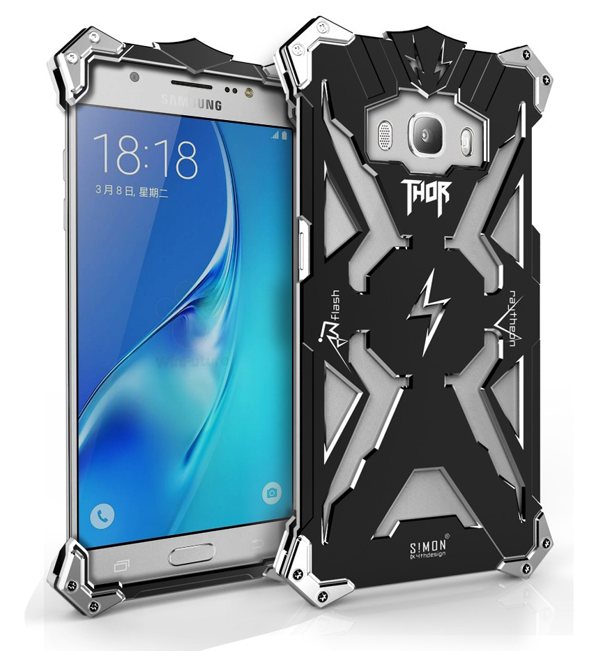 SIMON THOR Aviation Aluminum Alloy Shockproof Armor Metal Case Cover for Samsung Galaxy J7 & J5