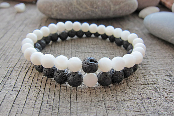 批发采购手链-欧美瑜伽天然石手链 火山岩玛瑙