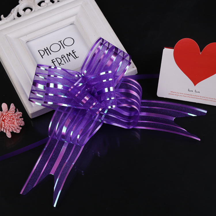 Venta al por mayor 3cm medio nieve hilo Garland boda flor regalo embalaje mariposa Festival cinta mano guirnalda