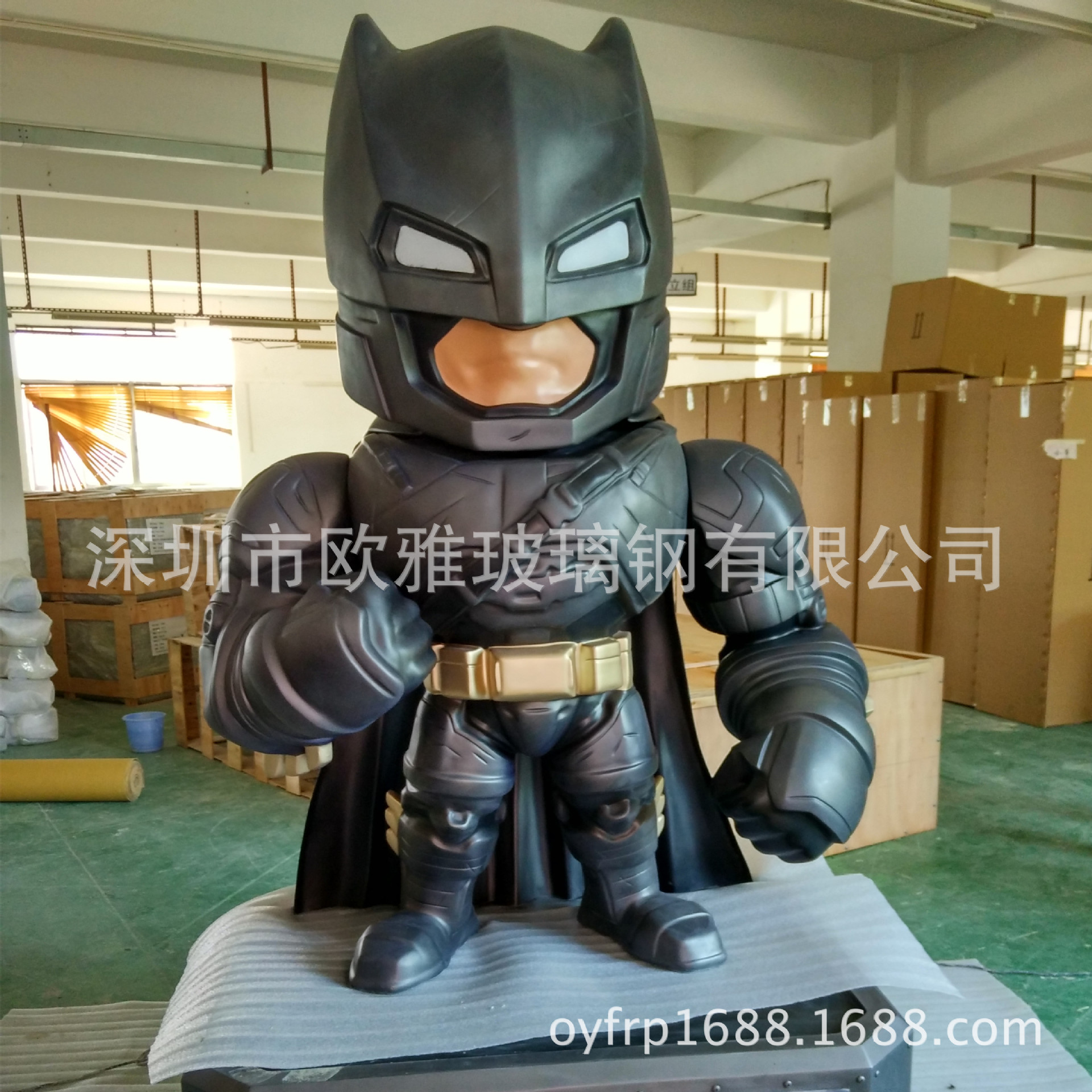 供应乐高漫威超级英雄玻璃钢 1.9米玻璃钢蝙蝠侠DC影视卡通Q版