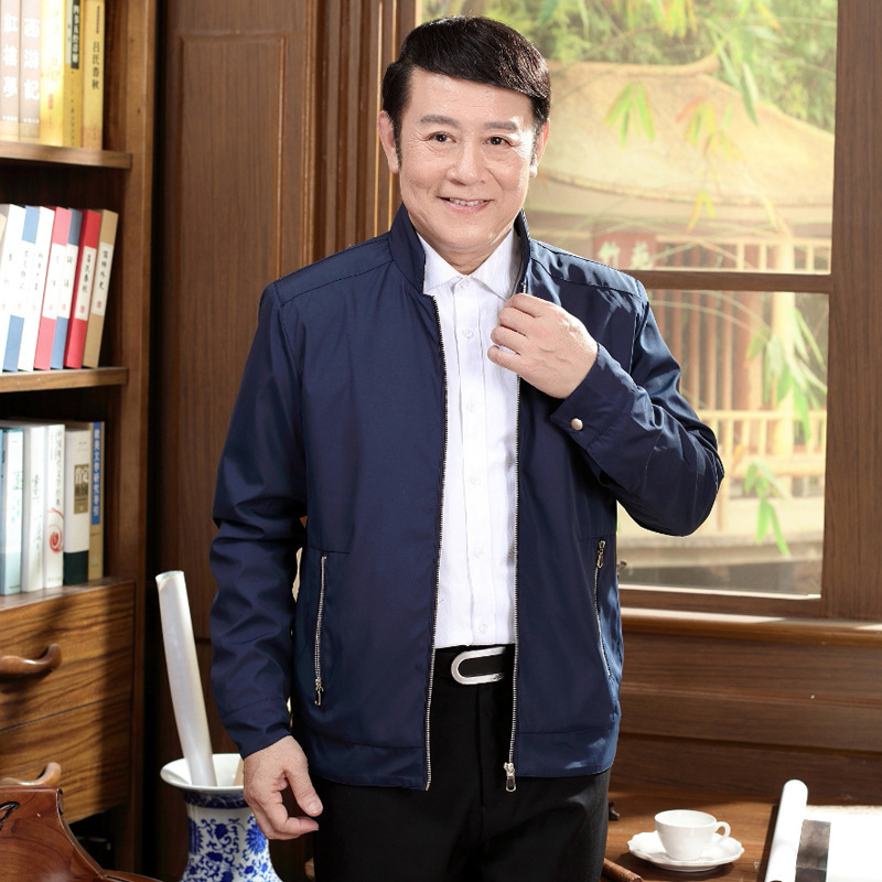 Spring Thin Jacket for Middle-Aged and Elderly Men, Dad's Casual Jacket, Middle-Aged Men's Dad's Jacket, Dad's Spring and Autumn Jacket Spring Thin Jacket for Middle-Aged and Elderly Men, Dad's Casual Jacket, Middle-Aged Men's Dad's Jacket, Dad's Spring and Autumn Jacket