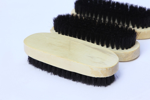 8102 Yunsong waist-shaped wooden clothing brush leather shoe polish brush large scalp shoe brush bristles manufacturer wholesale