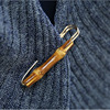 Bamboo pin, fashionable metal brooch, knitted sweater, accessory, European style, Korean style