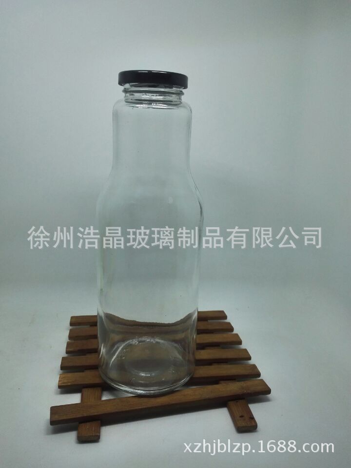 高温滴胶饮料瓶 马口铁盖玻璃果汁瓶 密封果醋玻璃瓶果茶瓶定做