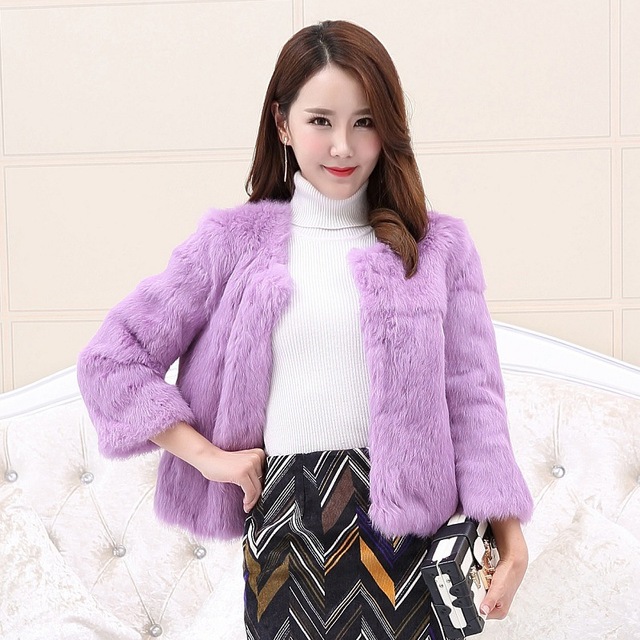 Fur Full Fur Rabbit Fur Coat Woman